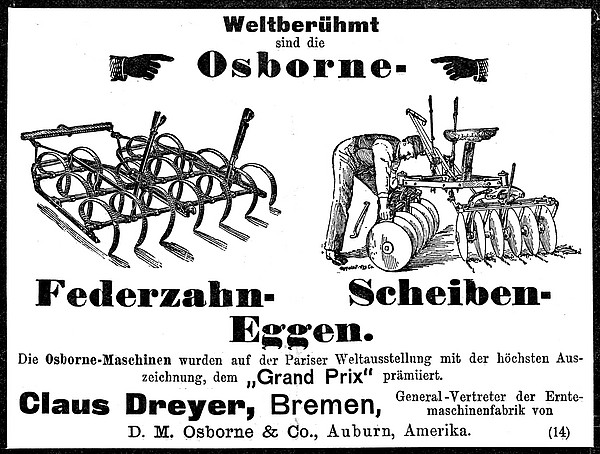 Eggen (Federzahnegge, neudeutsch "Grubber", um 1910)